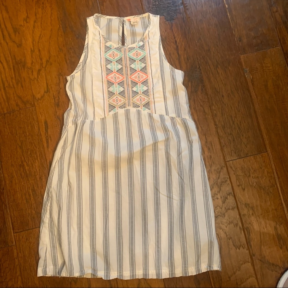 Roxy girls cotton stripe tribal dress size 14